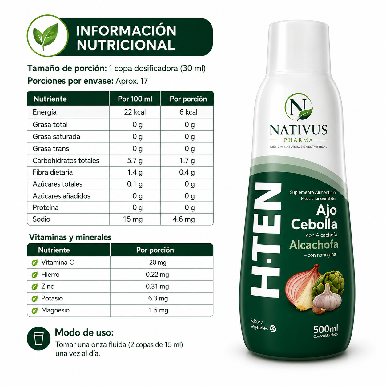 H-TEN Informacion Nutricional